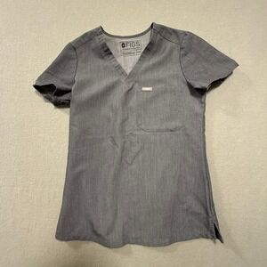 Figs‎ Catarina Gray Scrub Top Size XXS